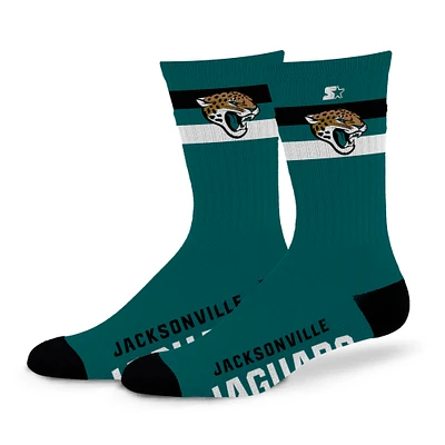 Unisex Starter Jacksonville Jaguars Team Color Two-Stripe Crew Socks