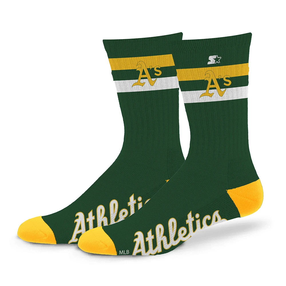 Unisex Starter Athletics Team Color Two-Stripe Crew Socks