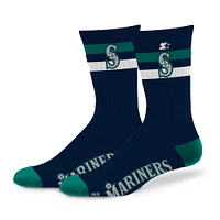 Unisex Starter Seattle Mariners Team Color Two-Stripe Crew Socks