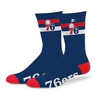 Unisex Starter Philadelphia 76ers Team Color Two-Stripe Crew Socks