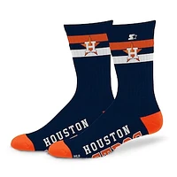 Unisex Starter Houston Astros Team Color Two-Stripe Crew Socks