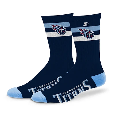 Unisex Starter Tennessee Titans Team Color Two-Stripe Crew Socks