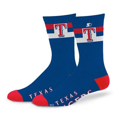 Unisex Starter Texas Rangers Team Color Two-Stripe Crew Socks