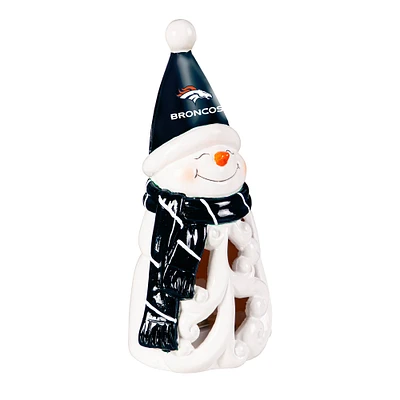 Denver Broncos LED 8" Snowman Lit Garden Statue