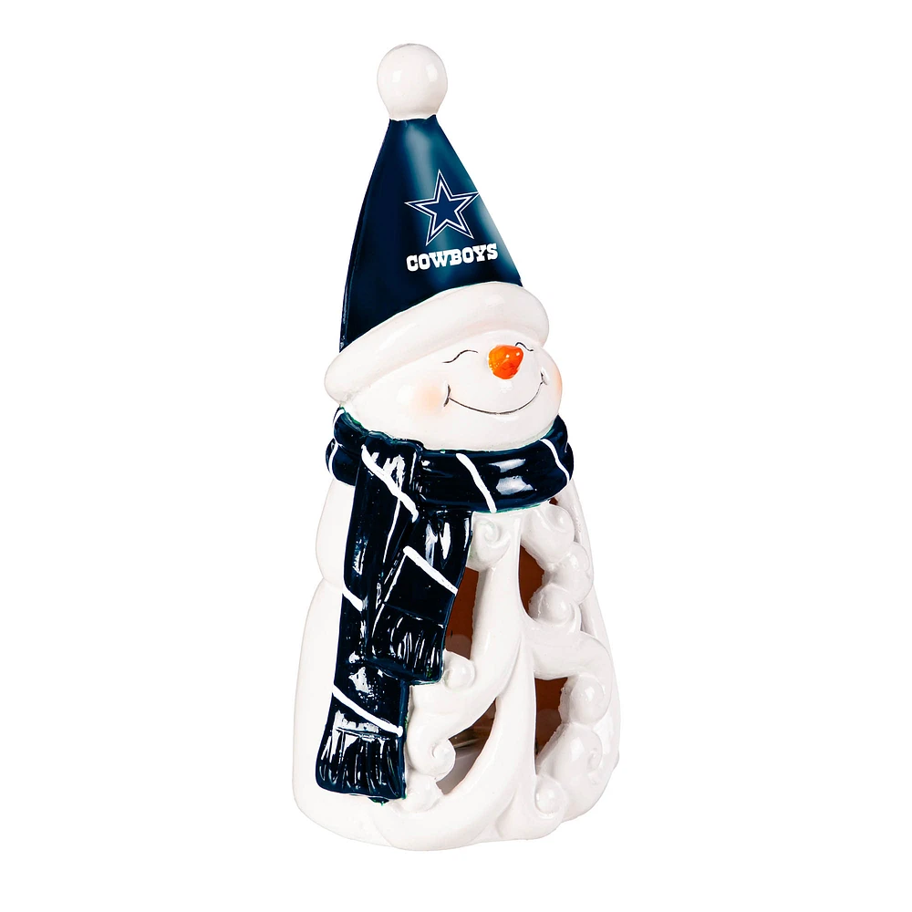 Dallas Cowboys LED 8" Snowman Lit Garden Statue
