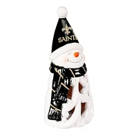 New Orleans Saints LED 8" Snowman Lit Garden Statue