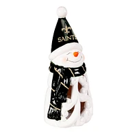 New Orleans Saints LED 8" Snowman Lit Garden Statue