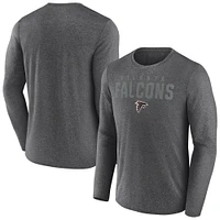 Men's Fanatics  Heather Charcoal Atlanta Falcons Blackout Lateral Long Sleeve T-Shirt