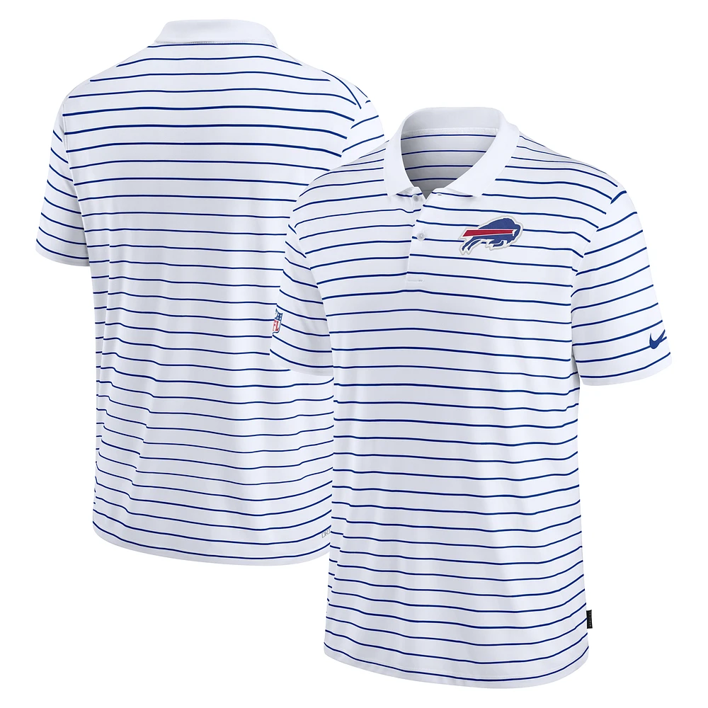 Men's Nike White Buffalo Bills Sideline Lock Up Victory Performance Polo