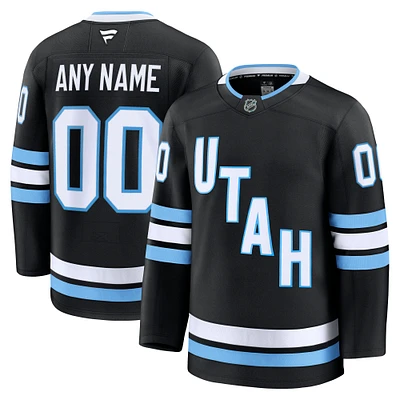 Men's Fanatics Black Utah Hockey Club Home Premium Custom Jersey