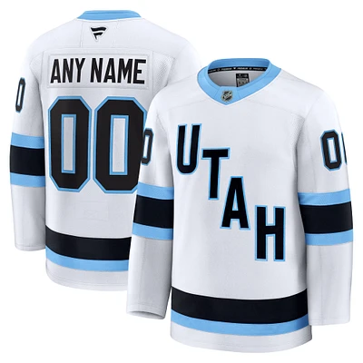 Men's Fanatics White Utah Hockey Club Away Premium Custom Jersey