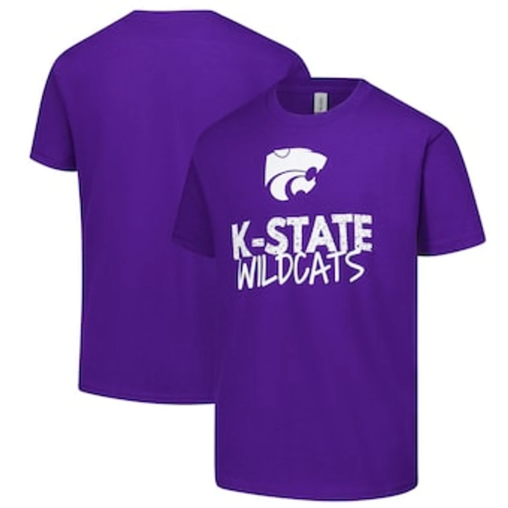 Youth Two Feet Ahead  Purple Kansas State Wildcats Team T-Shirt