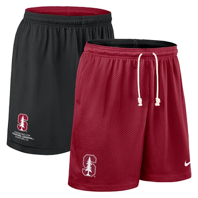 Men's Nike Cardinal/Black Stanford Cardinal 2025 Sideline Reversible Performance Shorts
