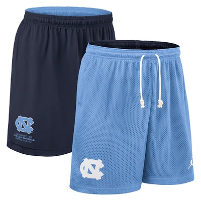 Men's Jordan Brand Light Blue/Navy North Carolina Tar Heels 2025 Sideline Reversible Performance Shorts