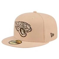 Men's New Era Tan Jacksonville Jaguars Candied Pecan 59FIFTY Fitted Hat