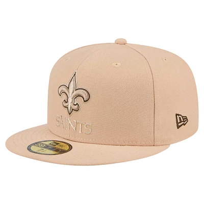 Men's New Era Tan Orleans Saints Candied Pecan 59FIFTY Fitted Hat