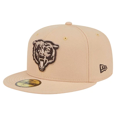 Men's New Era Tan Chicago Bears Candied Pecan 59FIFTY Fitted Hat