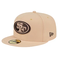 Men's New Era Tan San Francisco 49ers Candied Pecan 59FIFTY Fitted Hat