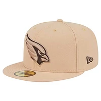 Men's New Era Tan Arizona Cardinals Candied Pecan 59FIFTY Fitted Hat