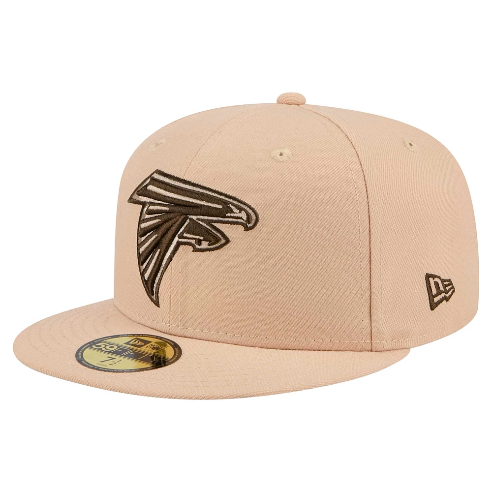 Men's New Era Tan Atlanta Falcons Candied Pecan 59FIFTY Fitted Hat