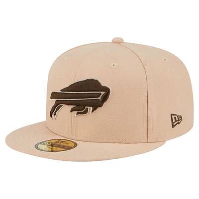 Men's New Era Tan Buffalo Bills Candied Pecan 59FIFTY Fitted Hat