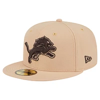 Men's New Era Tan Detroit Lions Candied Pecan 59FIFTY Fitted Hat