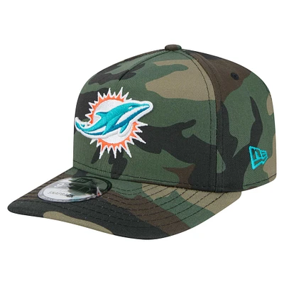 Men's New Era Camo Miami Dolphins Woodsy 9FIFTY Snapback Hat