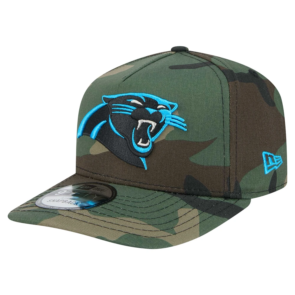 Men's New Era Camo Carolina Panthers Woodsy 9FIFTY Snapback Hat