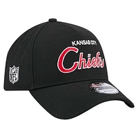 Men's New Era Black Kansas City Chiefs Smith 9FORTY Adjustable hat