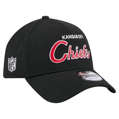 Men's New Era Black Kansas City Chiefs Smith 9FORTY Adjustable hat