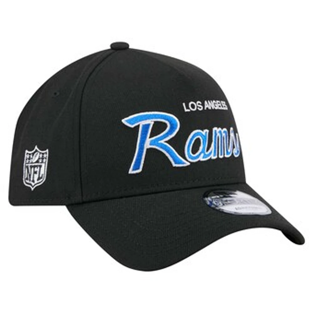 Men's New Era Black Los Angeles Rams Smith 9FORTY Adjustable hat