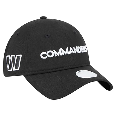 Women's New Era Black Washington Commanders Cece 9TWENTY Adjustable Hat