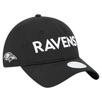 Women's New Era Black Baltimore Ravens Cece 9TWENTY Adjustable Hat