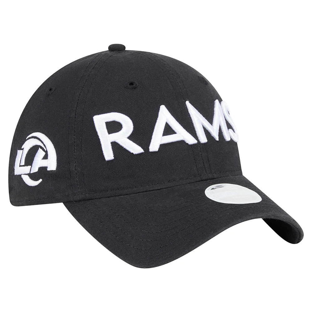 Women's New Era Black Los Angeles Rams Cece 9TWENTY Adjustable Hat