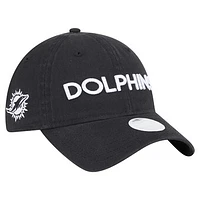 Women's New Era Black Miami Dolphins Cece 9TWENTY Adjustable Hat