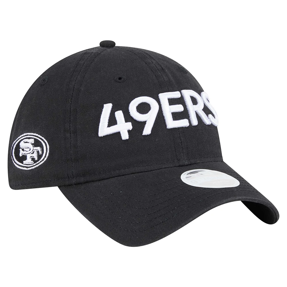 Women's New Era Black San Francisco 49ers Cece 9TWENTY Adjustable Hat