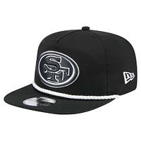 Men's New Era Black San Francisco 49ers B-Dub Golfer Snapback Hat