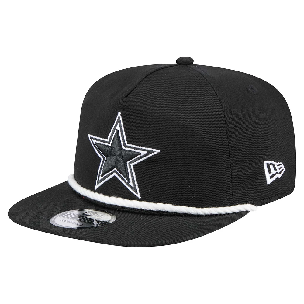 Men's New Era Black Dallas Cowboys B-Dub Golfer Snapback Hat