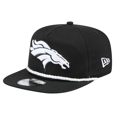 Men's New Era Black Denver Broncos B-Dub Golfer Snapback Hat