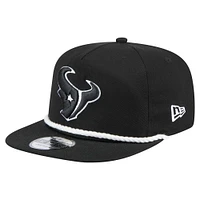 Men's New Era Black Houston Texans B-Dub Golfer Snapback Hat