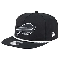 Men's New Era Black Buffalo Bills B-Dub Golfer Snapback Hat