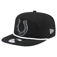 Men's New Era Black Indianapolis Colts B-Dub Golfer Snapback Hat