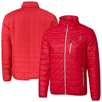 Men's Cutter & Buck  Red Los Angeles Angels Big Tall Rainier PrimaLoft® Eco Insulated Full-Zip Hoodie Puffer Jacket