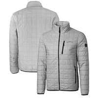 Men's Cutter & Buck  Gray Colorado Rockies Big Tall Rainier PrimaLoft® Eco Insulated Full-Zip Hoodie Puffer Jacket