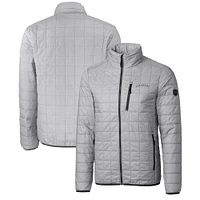 Men's Cutter & Buck  Gray Colorado Rockies Big Tall Rainier PrimaLoft® Eco Insulated Full-Zip Hoodie Puffer Jacket
