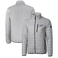Men's Cutter & Buck  Gray Kansas City Royals Big Tall Rainier PrimaLoft® Eco Insulated Full-Zip Hoodie Puffer Jacket