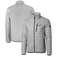 Men's Cutter & Buck  Gray Los Angeles Dodgers Big Tall Rainier PrimaLoft® Eco Insulated Full-Zip Hoodie Puffer Jacket