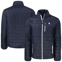 Men's Cutter & Buck  Navy Houston Astros Big Tall Rainier PrimaLoft® Eco Insulated Full-Zip Hoodie Puffer Jacket