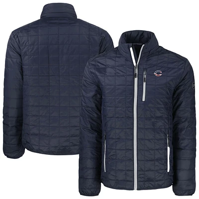 Men's Cutter & Buck  Navy Cincinnati Reds Big Tall Rainier PrimaLoft® Eco Insulated Full-Zip Hoodie Puffer Jacket