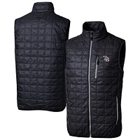 Men's Cutter & Buck  Navy Tampa Bay Rays Big Tall Rainier PrimaLoft® Eco Insulated Full-Zip Puffer Vest